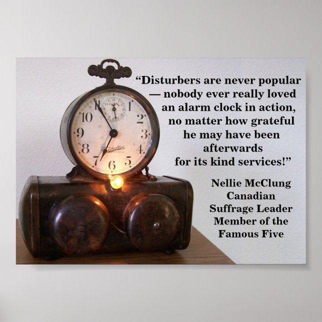 Rebel Girl Canada Suffrage Nellie McClung Quote Poster (Framsidan)