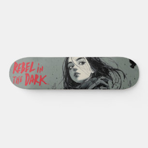 Rebel i Mörk Tecknad Bok Stil design Mini Skateboard Bräda 18,5 Cm