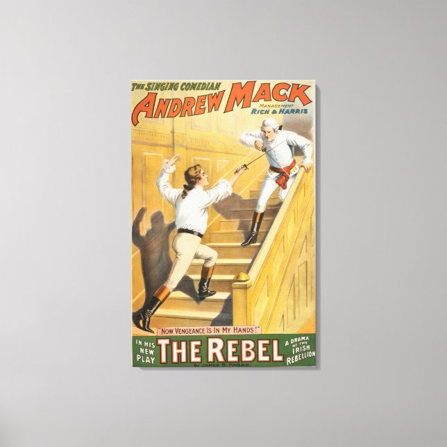"Rebel" Irländska upproret Drama - Fenomenet Canvastryck (Framsida)