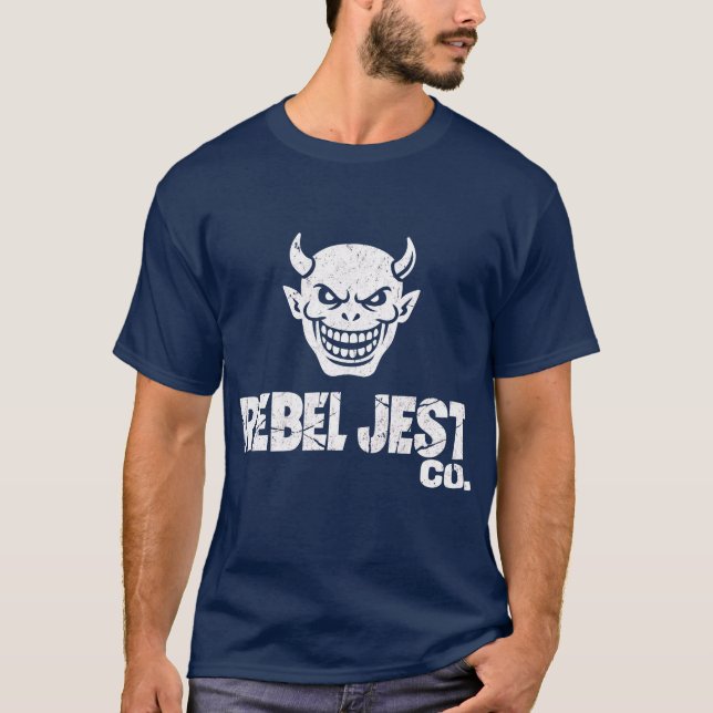 Rebel Jester Co. – Devil Grin Streetwear Logo Tee (Framsida)