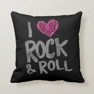Rebel Kids Sten & Roll Rosa Snöre Heart Black Kudde