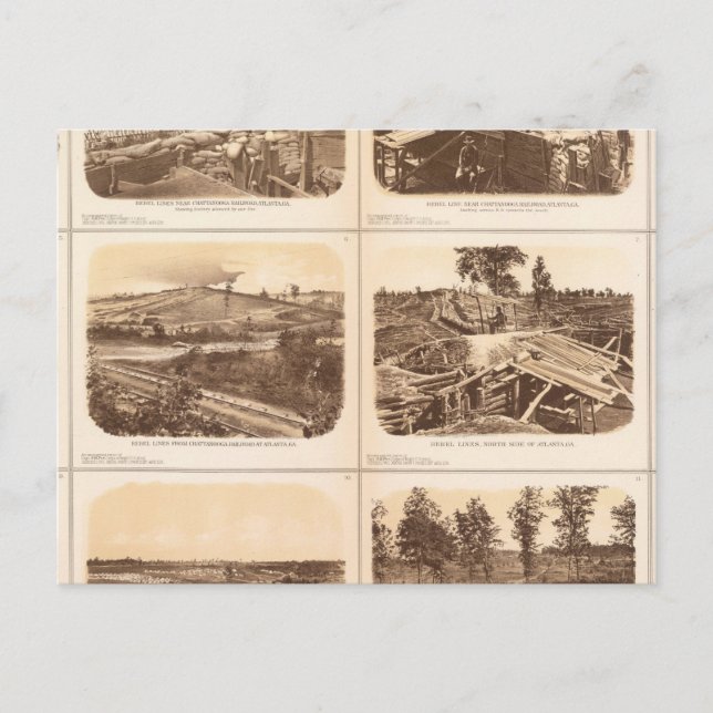 Rebel linjer, Atlanta, Ga Vykort (Framsida)