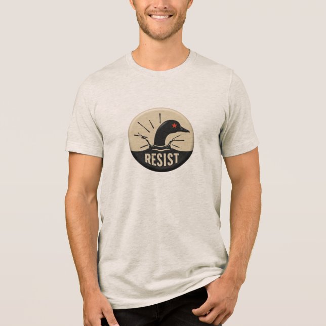Rebel Loon Headfirst Dive – Resist Badge T Shirt (Framsida)