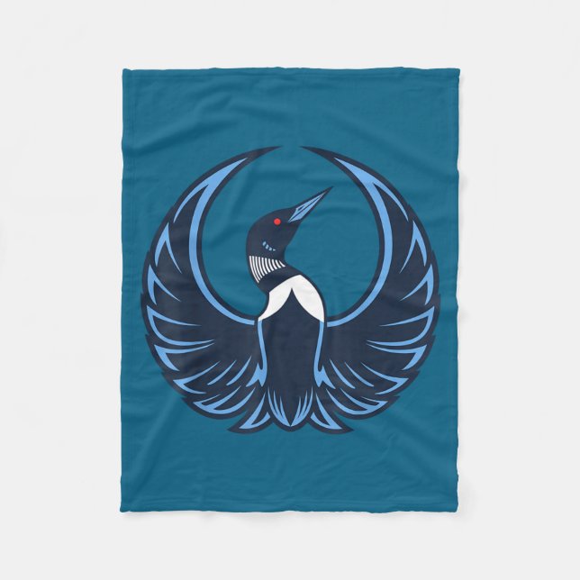 Rebel loon minnesota stark  fleecefilt (Framsidan)
