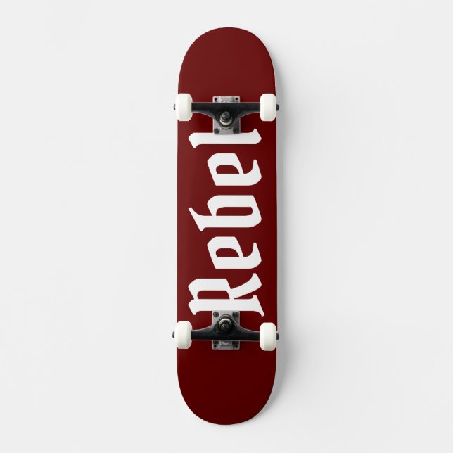 Rebel maroon bg mini skateboard bräda 18,5 cm (Framsida)