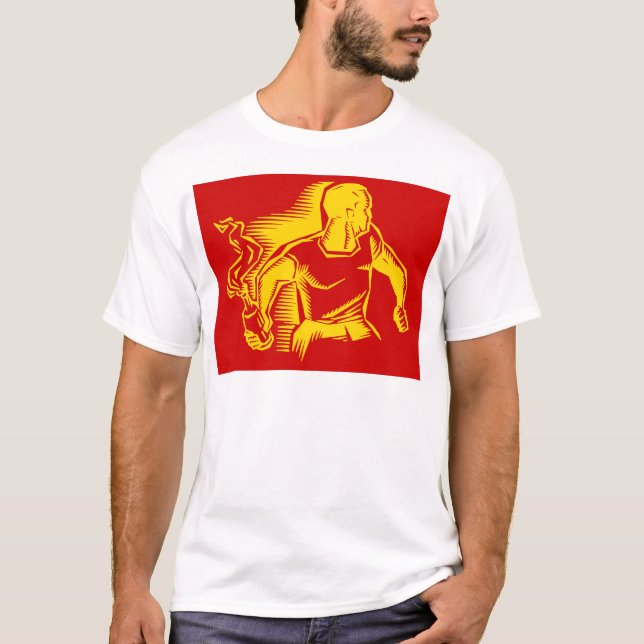 Rebel, Molotov Cocktail, Riots, Communist Style T Shirt (Framsida)
