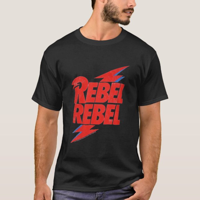 Rebel Rebel Bowie Premium T Shirt (Framsida)