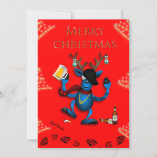 REBEL REINDEER CHRISTMAS-KORT -JAILMATECARDS.CO.UK JULKORT