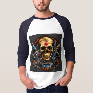 "Rebel Riffs Skull & Crossbone Sten Tee