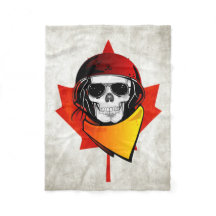 Rebel Skull Distress Canadian Flagga