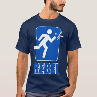 Rebel som går med saxar t shirt