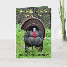 Rebel Turkey Thanksgiving Card Helgkort