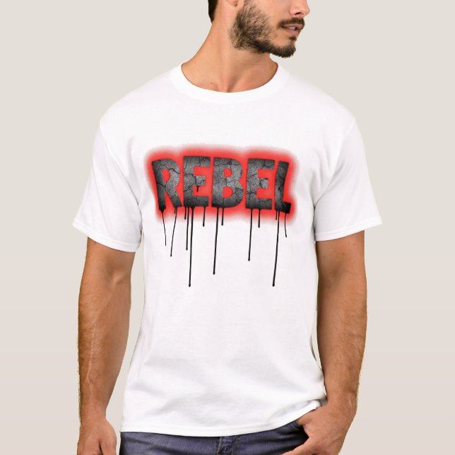 REBELDRIP Defiance in Red Echo T Shirt (Framsida)