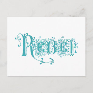 Rebell Fancy Vintage Wordart Vykort