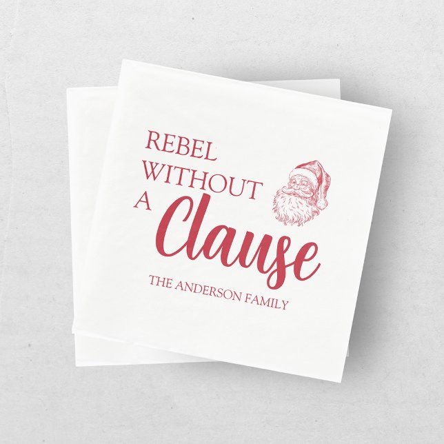 Rebell utan klausul jul tomte pappersservett (Skapare uppladdad)