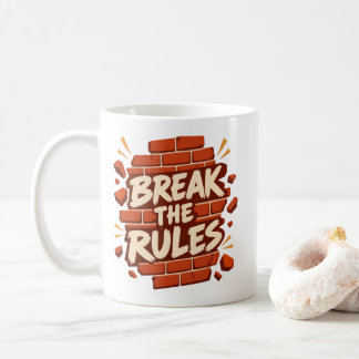 Rebellcitat "Bryta mot reglerna" Rebeller Kaffemugg