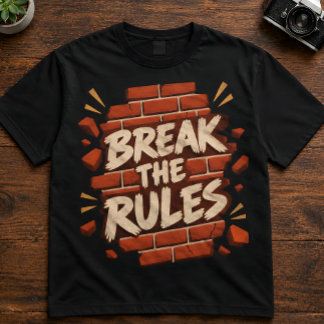 Rebellcitat "Bryta mot reglerna" Rebeller T Shirt