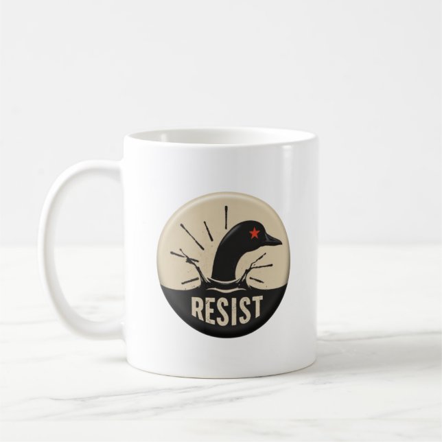 Rebelldopping Huvudstupa Dyk – Motståndsemblem Kaffemugg (Vänster)