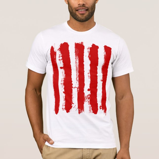 Rebellen görar randig skjortan t-shirt (Framsida)
