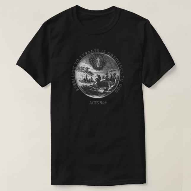 Rebellen till Tyrants är Obedience till T-Shirt (Design framsida)