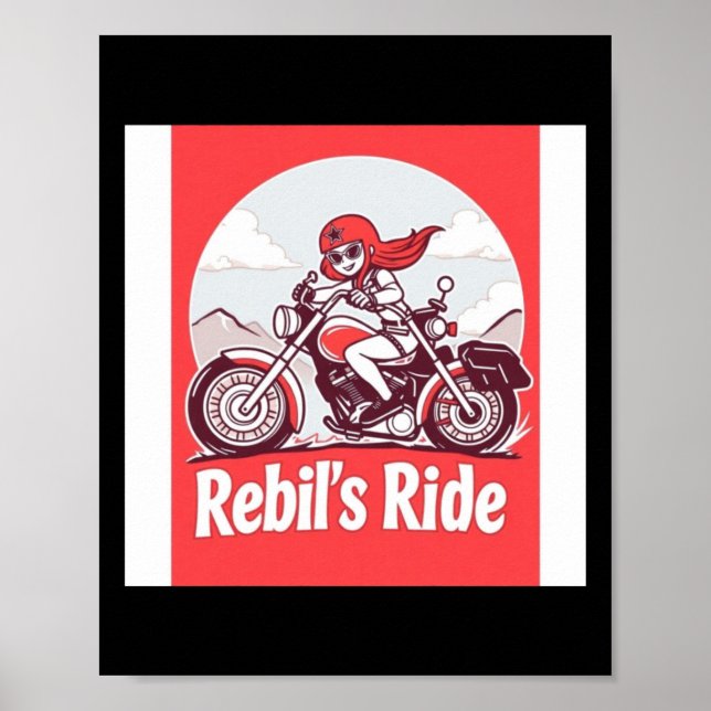 Rebellens motorcykelåkare dekal  poster (Framsidan)