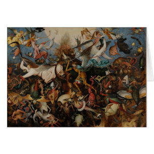 Rebellernas fall i Änglar av Pieter Bruegel Hälsningskort