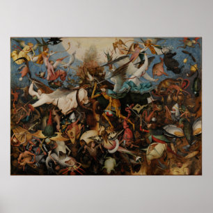 Rebellernas fall i Änglar av Pieter Bruegel Poster