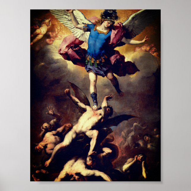 Rebellernas fall i Änglar (Luca Giordano) Poster (Framsidan)