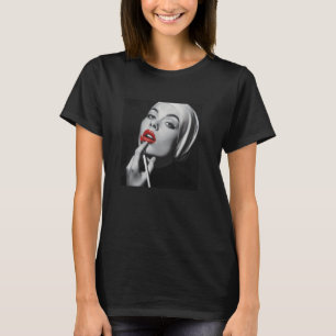 rebellig nunna med läppstift, rebellig nunna t shirt