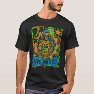 Rebellion är nyckeln till punkrockstreetwear-grafi t shirt