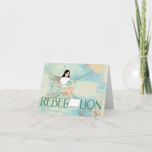 Rebellion Reading – Tacksamhetskort för bokälskare Tack Kort (Framsida)