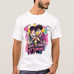 Rebellious Romantik: Kärlek Stinks, Låt oss dricka T Shirt