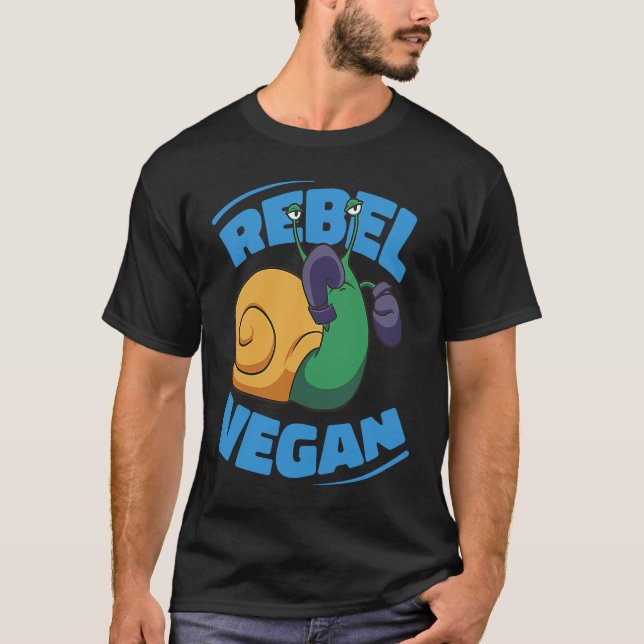 Rebellisk Vegansk Snigel T Shirt (Framsida)
