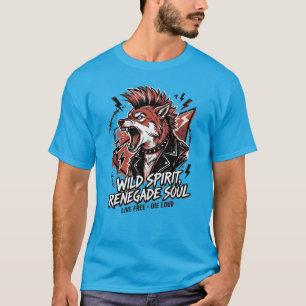 Rebellisk Vild Andlig Räv Punk Streetmode Kärlek T Shirt