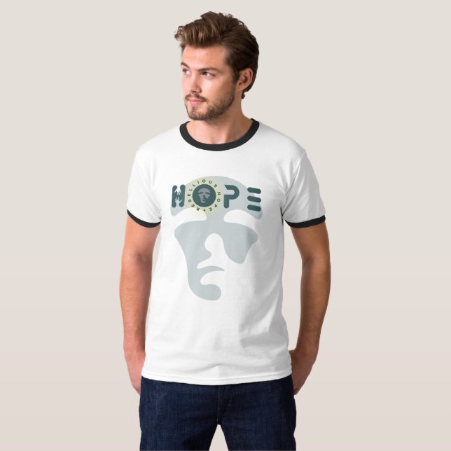 Rebelliskt Hopp | Men Ringer T Shirt (Hel framsida)