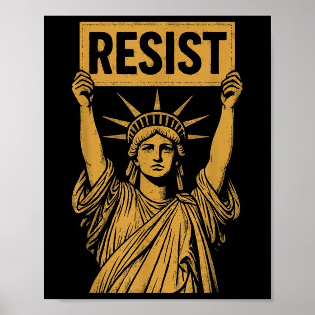 Rebellprotester mot Frihetsgudinnan mot honom Poster (Framsidan)