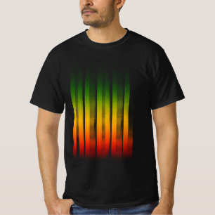 Rebellrött effekttypografi Rasta Reggae T Shirt