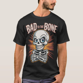 Rebelse skelet met tekst t shirt