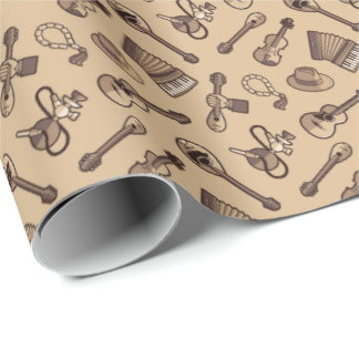 Rebetiko Mönster Wrapping Papper Presentpapper