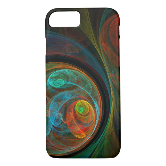 Rebirkelånga blå Abstrakt Art Case-Mate iPhone Skal (Baksida)