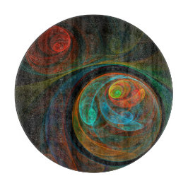 Rebirkelånga blå Abstrakt Art Circle