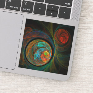 Rebirkelånga blå Abstrakt Art Klistermärken