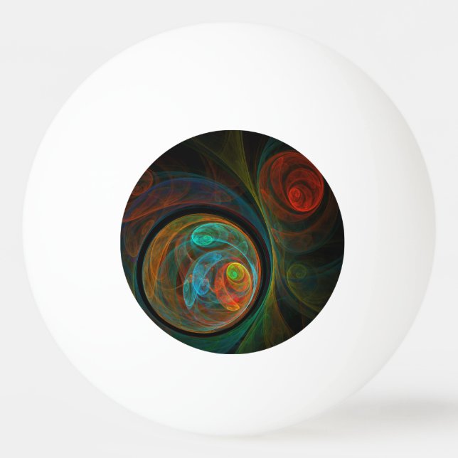 Rebirkelånga blå Abstrakt Art Pingisboll (Framsidan)