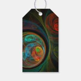 Rebirkelånga blå Abstrakt Art Presentetikett