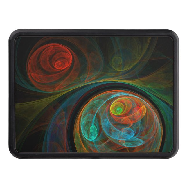 Rebirkelånga blå Abstrakt Art Skydd För Dragkrok (Framsidan)