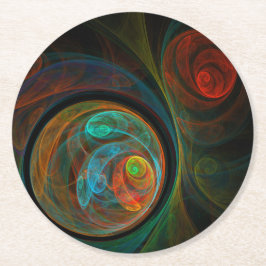 Rebirkelånga blå Abstrakt Art Underlägg Papper Kvadrat