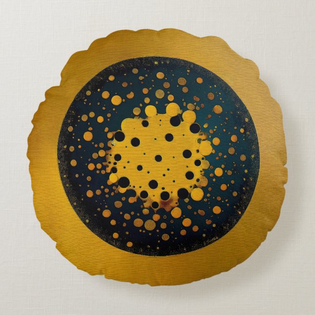 Rebirth – Abstract Circle Of Emergence Rund Kudde (Framsidan)