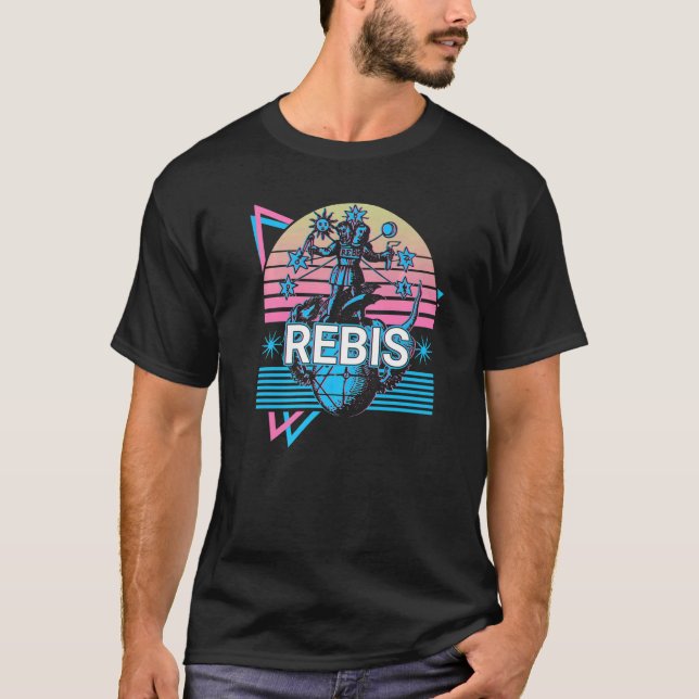 Rebis Alchemy Alchemist Magnum Opus Retro T Shirt (Framsida)