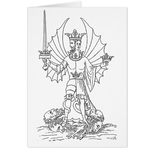 Rebis Coloring Page Greeting Card Hälsningskort (Framsidan)