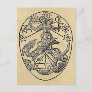 Rebis - Duality Sepia Postcard Vykort